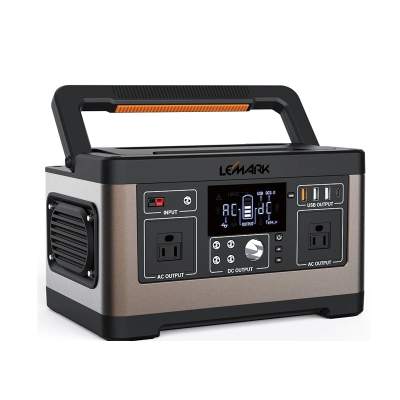 OEM Logo Portable Solar Camping Battery Box 500 Watt Outdoor Power Supply with DC AC Inverter