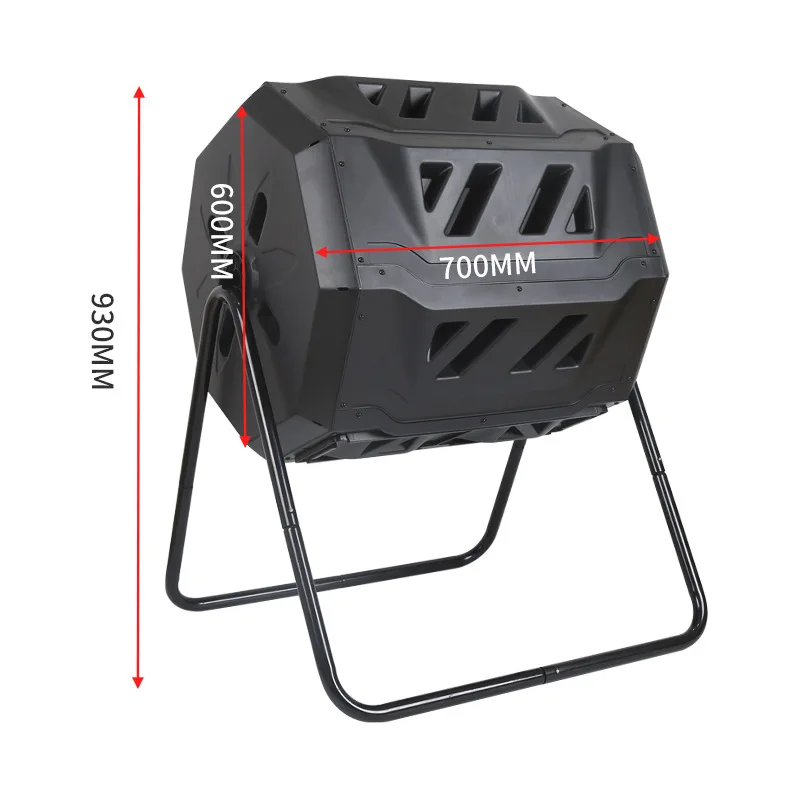 Recycled Plastic Outdoor Horse Manure Tumbling Composter Compost Bin for Fermentation 43 Gallon