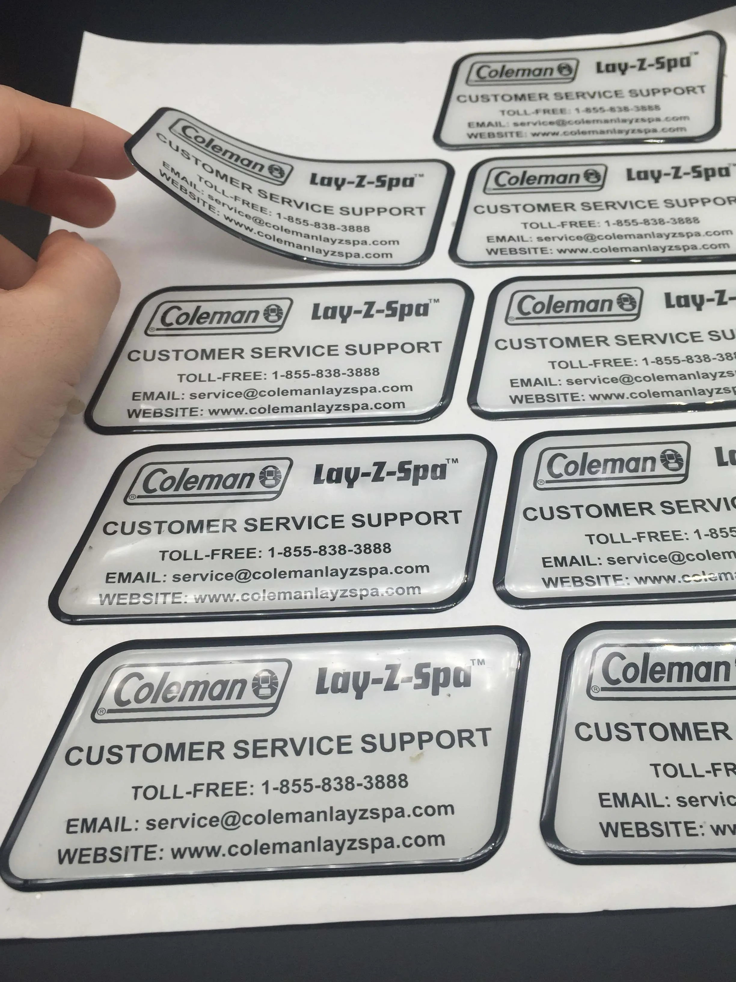 Fashion Label Design Removable Clear Domed  Epoxy Sticker Label