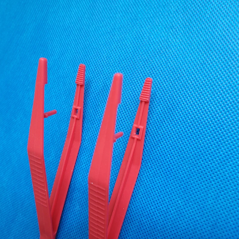Disposable surgical dressing plastic forceps medical tweezers medical forceps