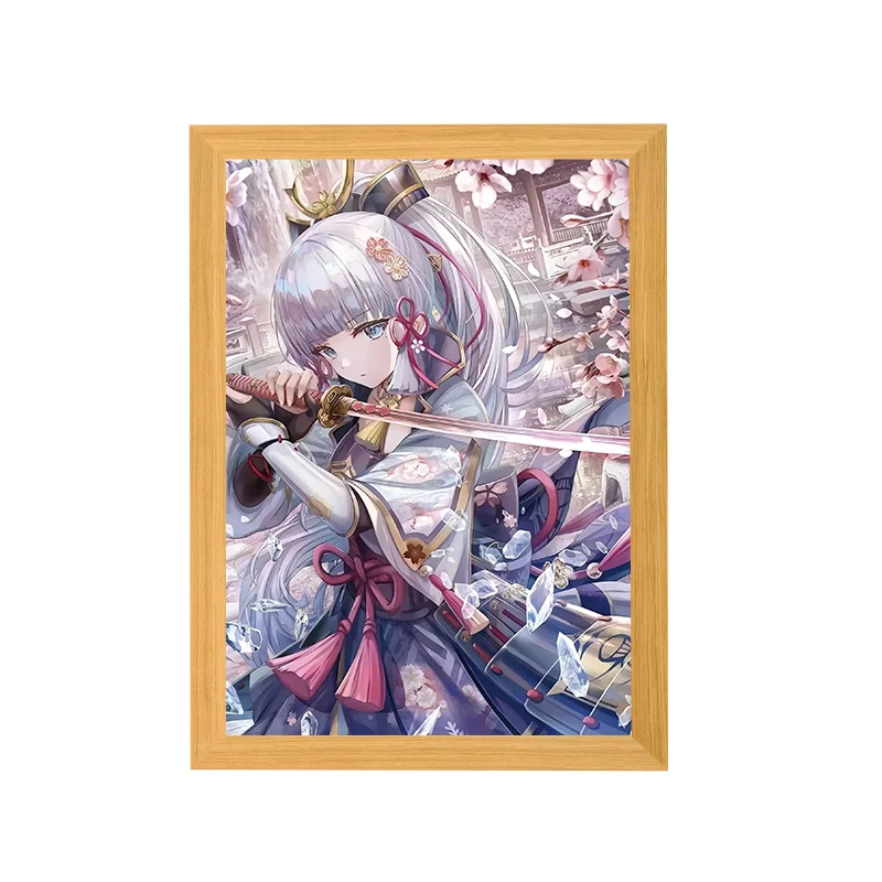 Art Deco Style Romantic Starry Sky Spring Rectangle Color Changing LED Light with Horizontal Pattern Art Construction Themes