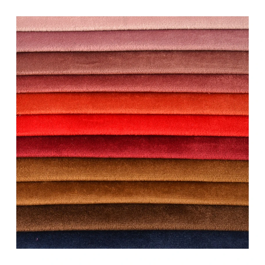 Popular Dark Blue Navy Brown Soft 100% Polyester Upholstery Plush Velvet Fabric