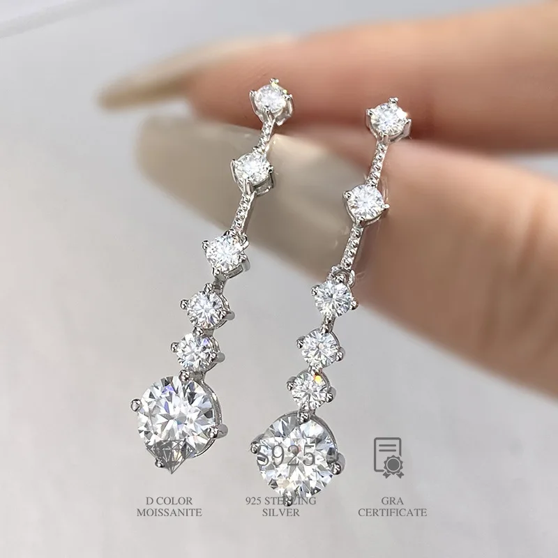 Женские серьги-капельки из 925 серебра