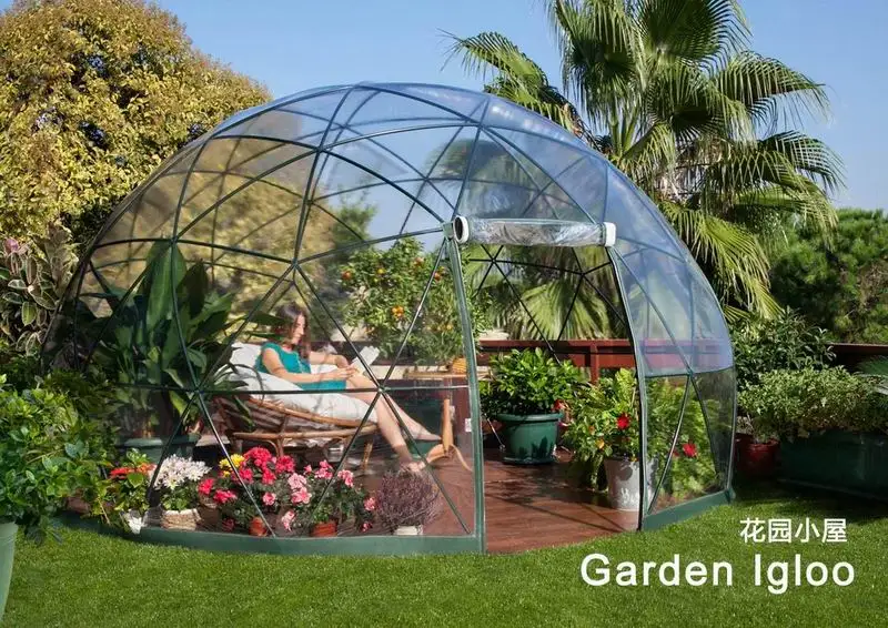 Igloo Dome Popular PVC Winter cover Plastic Glamping Hotel Garden Shed Storage Tent all Seasons