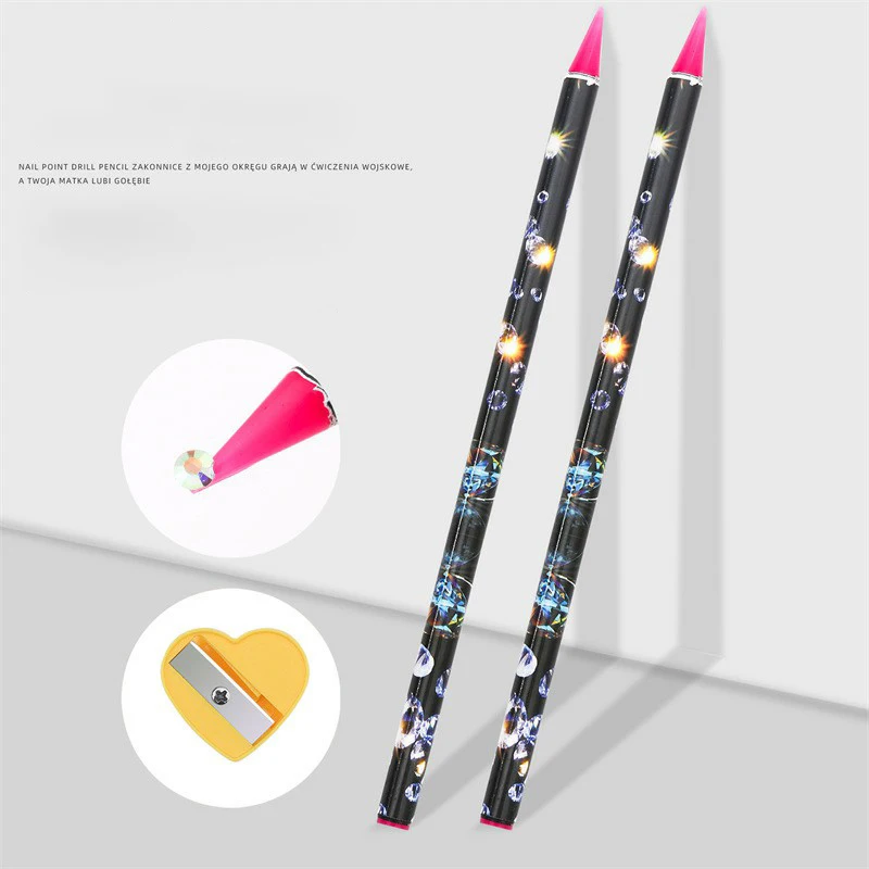 Nail Tools Set Manicure Tweezers Pencil Sharpener Nail Rhinestone Picker Dotting Wax Pen