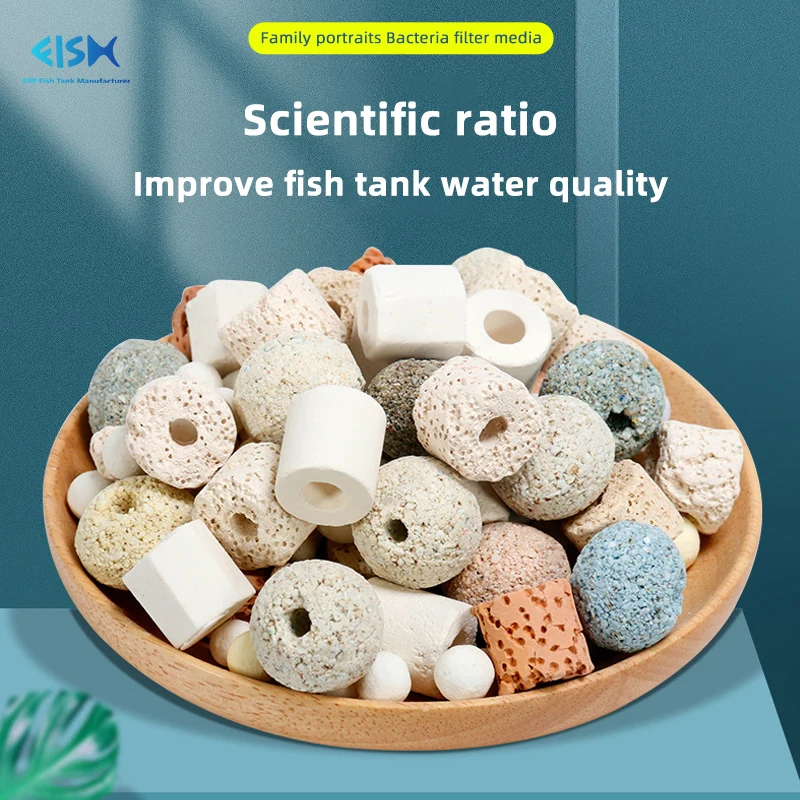 Factory direct sale Resun Used to filter  filtration material aquarium glass ceramic ring coral bone volcanic stone filter stone