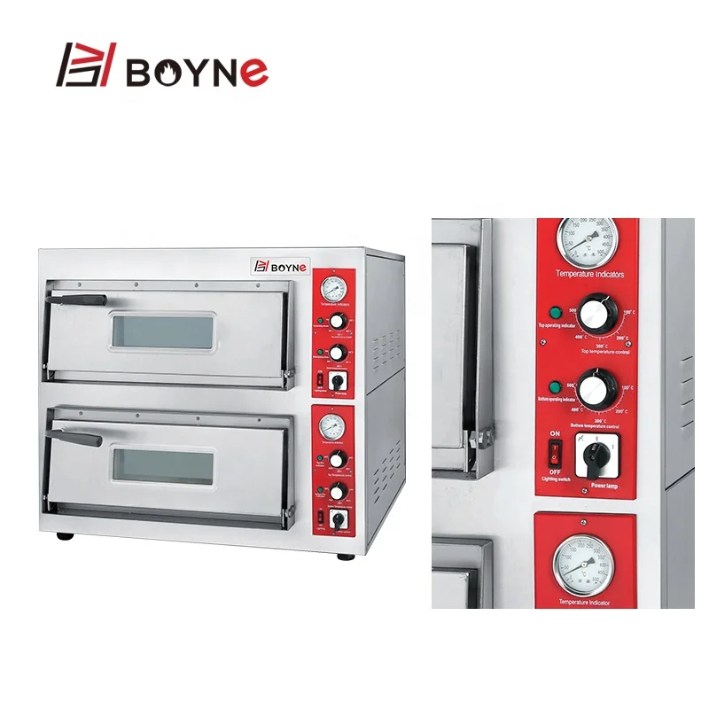 
 Коммерческая пиццерия, двойная колода, электрическая печь для пиццы, 2 колоды, печь для пиццы  