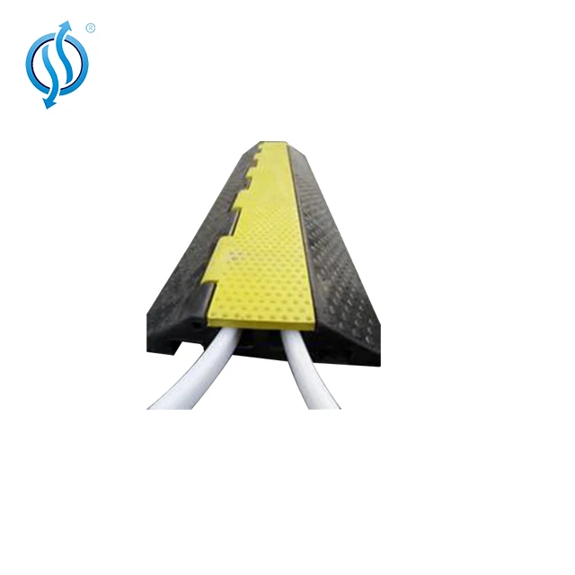 Black Orange Red 1 2 3 4 5 Channel 900mm*500mm*50mm Rubber PVC  Cable Protector Humps