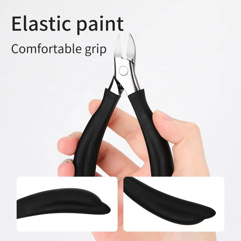 2022 New Arrival Handle Finger Toe Thick Cuticle Nippers  Stainless Steel Nail Trimmer  Nail Cutter Clipper