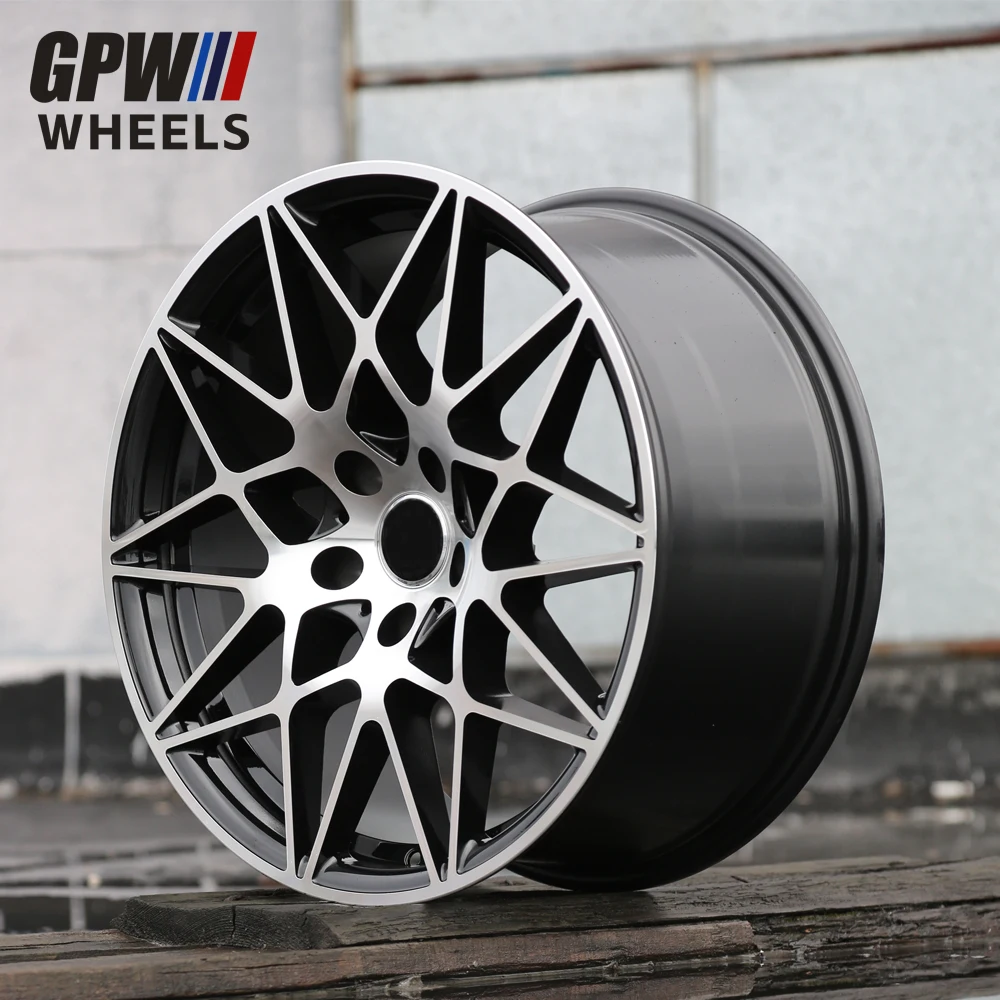 GPW 18inch Rims Black Machine Face Car Wheel Rims passenger Car wheels for BMW M series 3 5 X1 X3 X5 X7 18 19 20 21 22 inch Flow