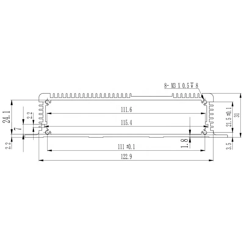 YONGU-J31 143-31-130 Extruded aluminum Optic Video Extender box