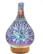 100ml Glass Bottle Aroma Diffuser 3D Colorful Ultrasonic Humidifier