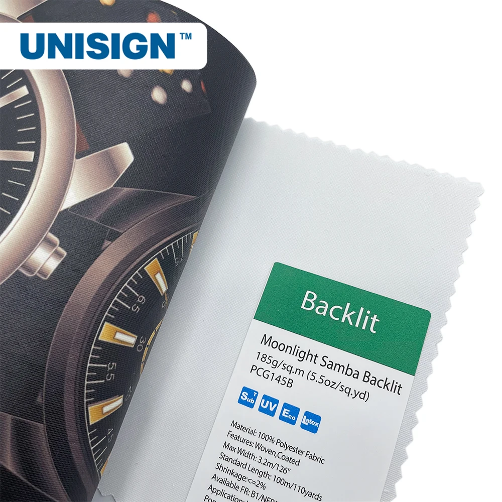 100% Polyester Moonlight Samba Backlit Fabric Dye Sublimation Printingfor SEG Light Box