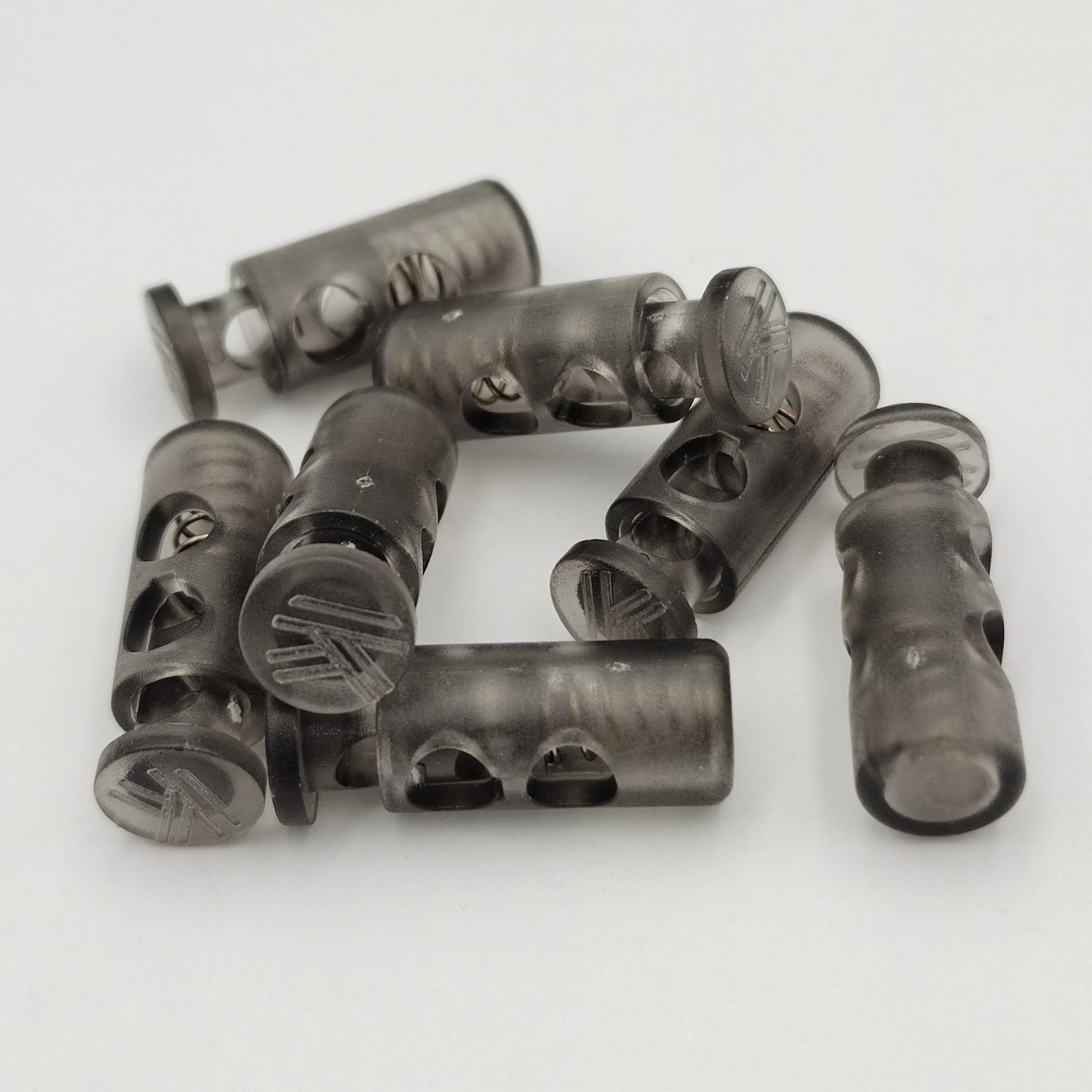 Factory Direct Selling Different Style Transparent Spring Single Hole Heavy Duty Plastic Cord Lock