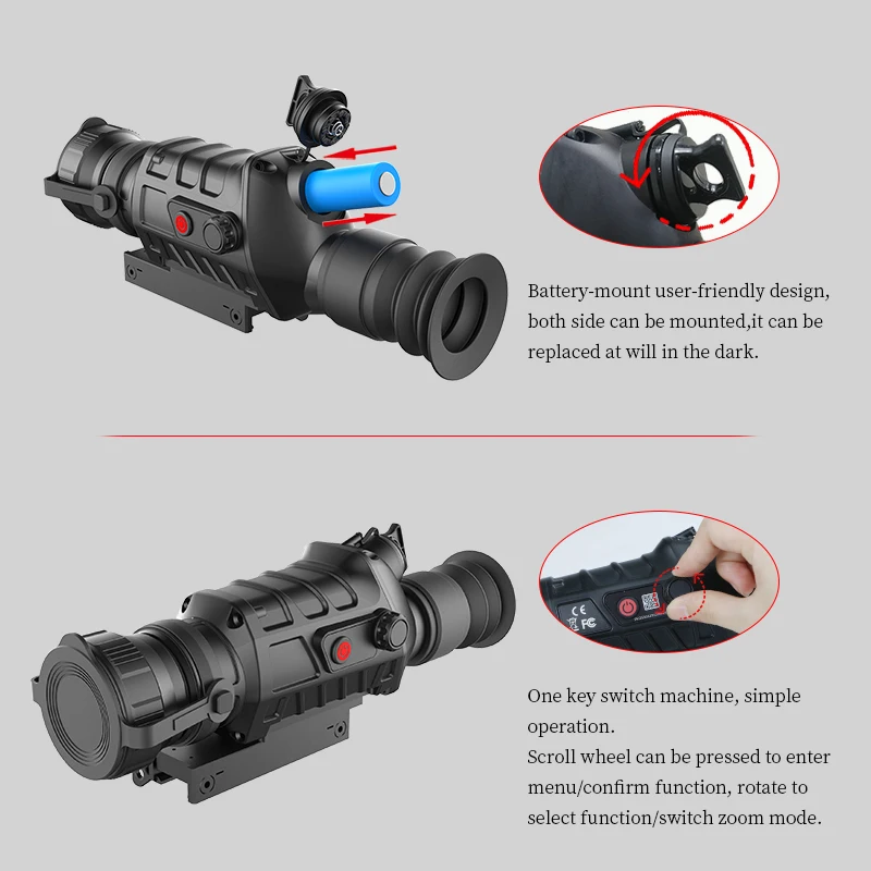 guide Handheld 25mm 35mm 50mm 400*300 Thermal Imager Camera Thermal Instrument Night Vision Scope