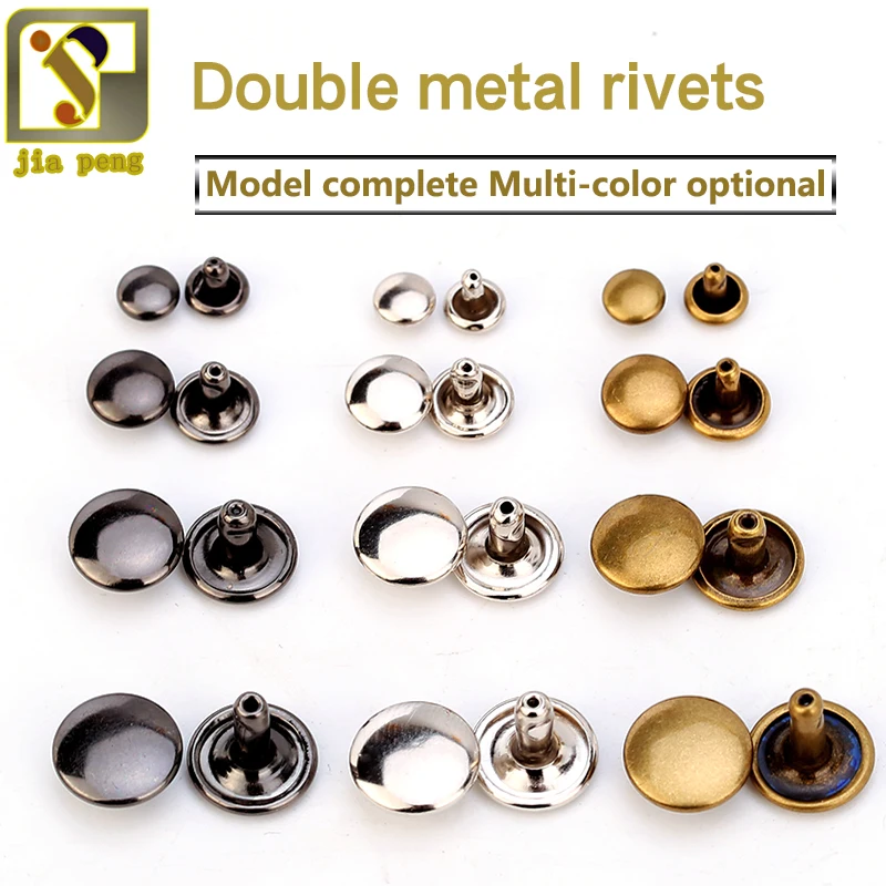 10mm Double Rivets of Metal Collision Nail Spike Bag Belt Shoes Garment Bracelet Metal Tool For DIY Punk Leather Craft