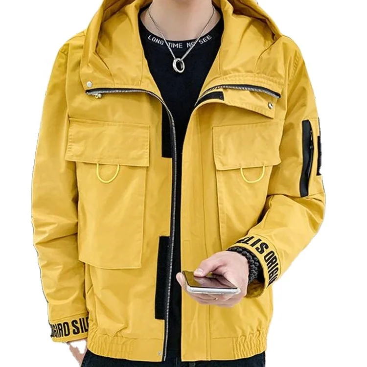 
Casual Printed Cargo Pocket Functional Jacket Custom 100% Polyester Hooded Tactical Jacket 