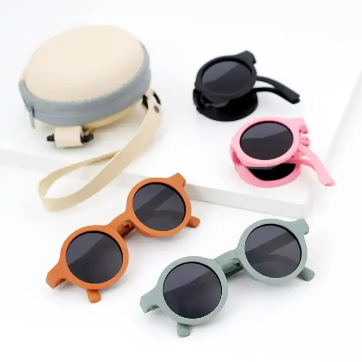 Trendy Round Frame Sunglasses Summer Children Outdoor UV Protection Circle Frame Sun Glasses for Kids