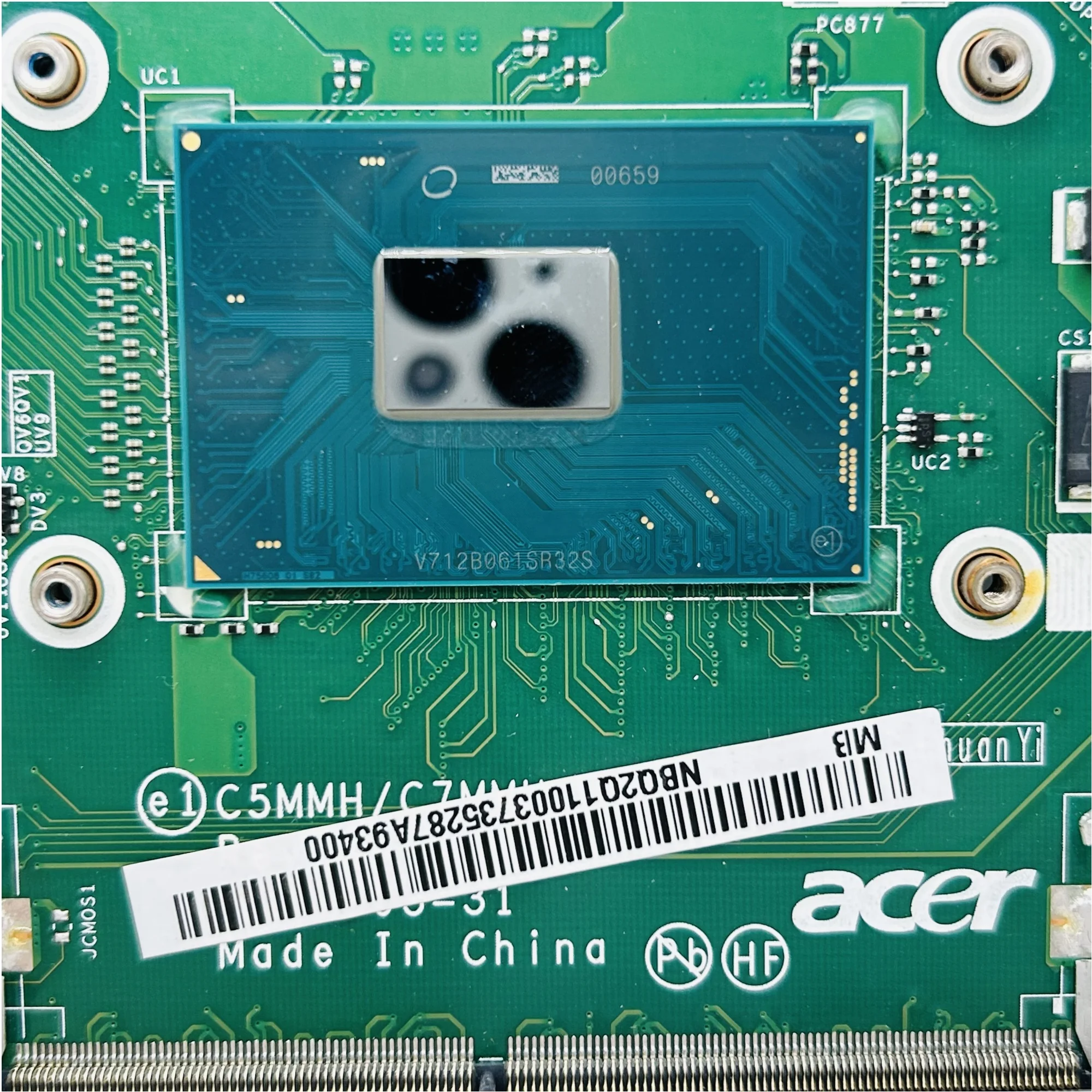 For ACER Nitro AN515-51 Laptop Motherboard With I5-7300HQ CPU GTX 1050 4G GPU NBQ2Q11003 LA-E911P DDR4 MB 100% Tested Fast Ship