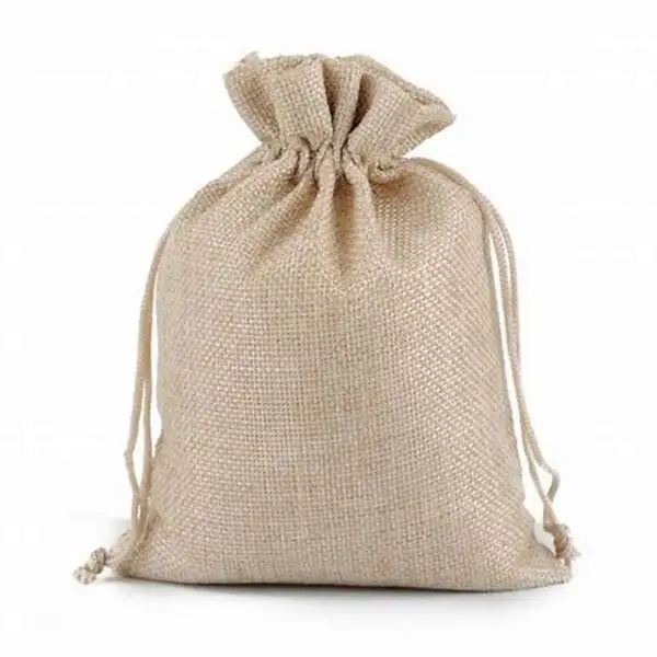 Drawstring Bag Hemp Sack Gift jute Hessian Bag Eco Friendly Candy Wedding Party Favor Pouch Jute Bag for Coffee Bean Jute  Pouch