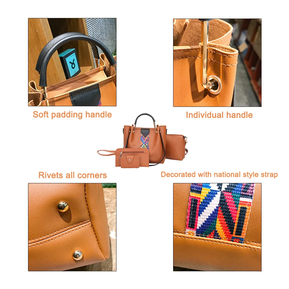 2024 New Fashion Handbags Set Large Capacity Shoulder Messenger Women Bags Luxury Design Women Purses and Handbags