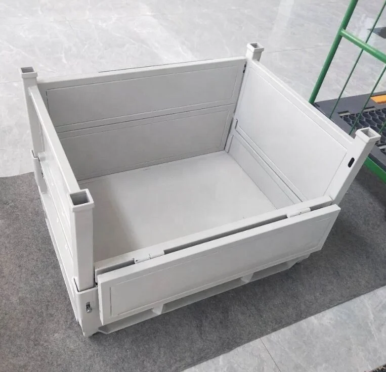 Складной стальной контейнер GTY, складной и Штабелируемый стальной поддон для хранения складов