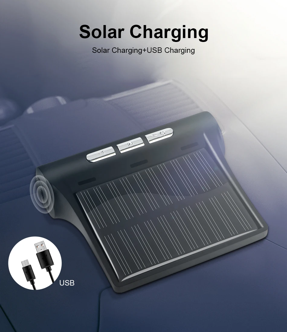 Digital Tire Gauge Tire Pressure Monitoring System Solar Power Car TPMS With 4 External Sensors