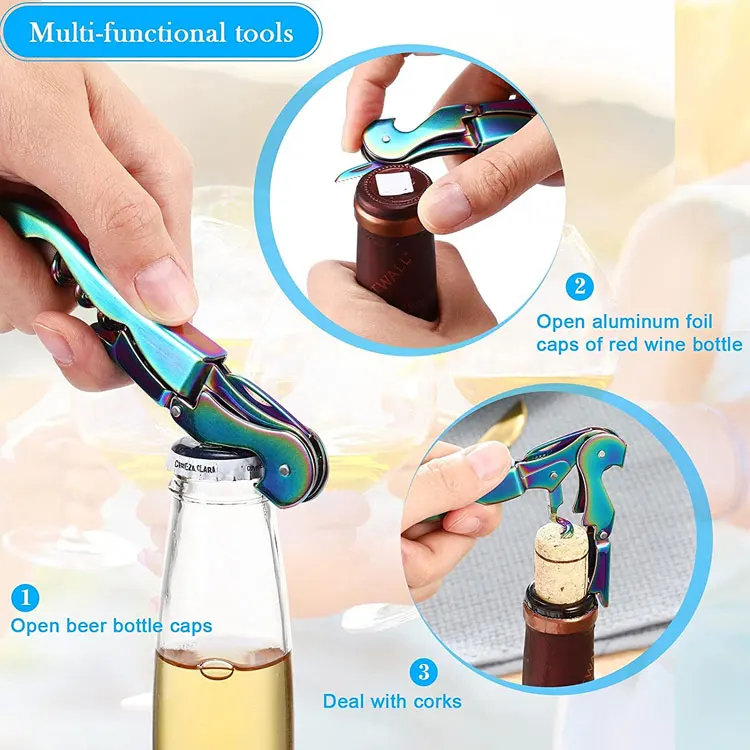 Профессиональный Классический штопор из нержавеющей стали «все в одном» двойной откидной винный ключ открывалки для винных бутылок