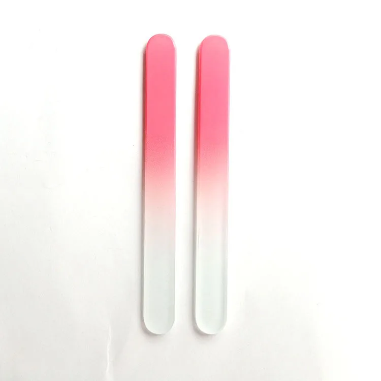 Cute Pink Baby Glass Nail File Clear Safety Finger Foot Nail File For Sale