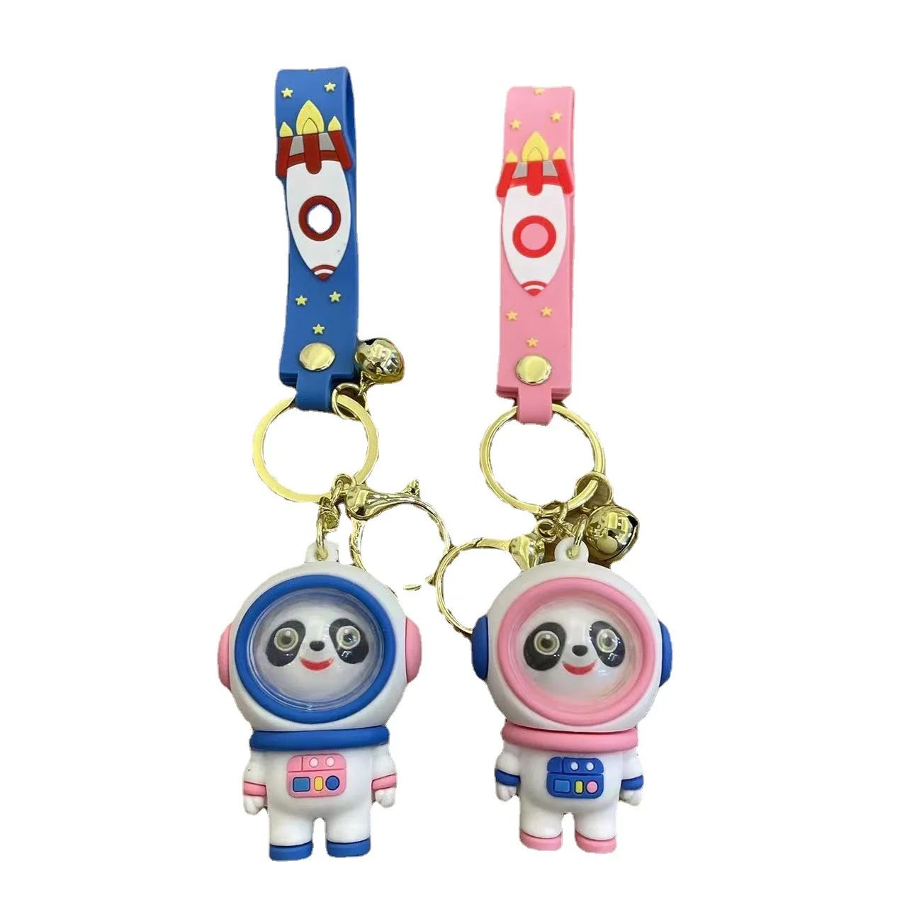 Creative Personalized Silicone Keychain Cute Cartoon Space Animal Doll Bag Pendant Key Chains