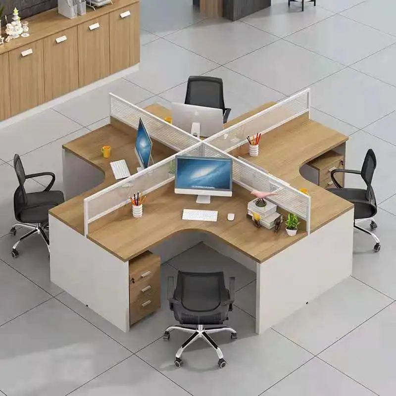 New design modern cheap luxury wood metal table and chairs commercial office furniture executive workstation desk