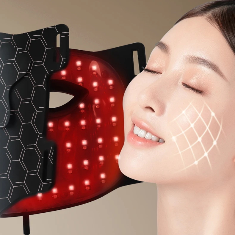 Wholesale Home Use Skincare 7 Led Light Mask Colorful Face Silicon Red Blue Infrared Led Facial Beauty Mask for Face Care