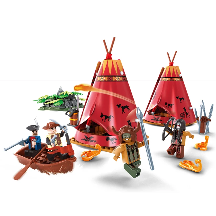 construction toy series plastic boat pirate knife building block for 7 years old