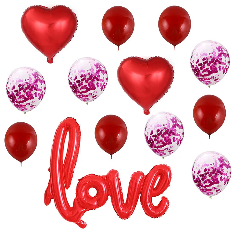 
Wholesale 12 inch metallic foil balloons for valentines day 