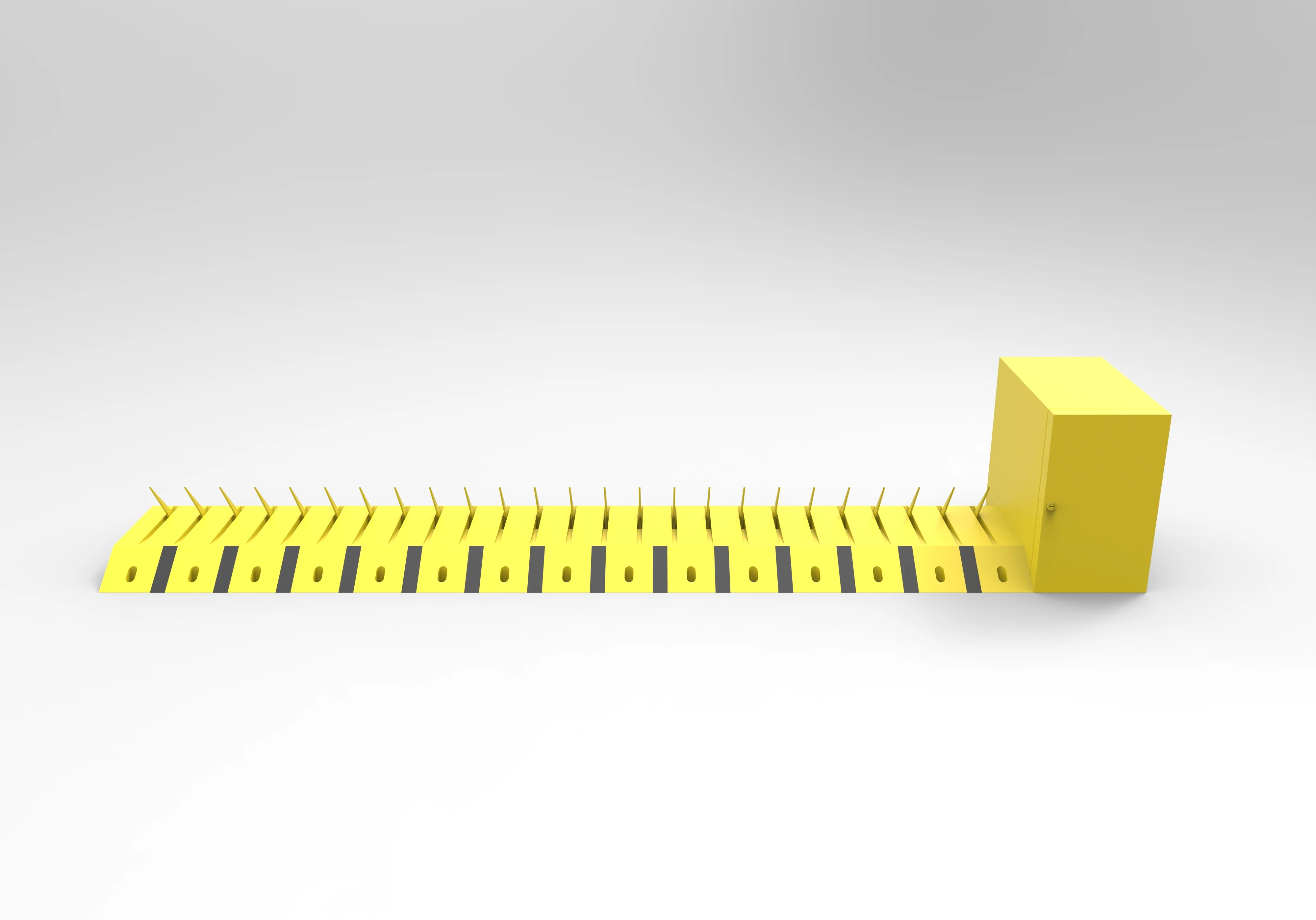 A3 steel traffic road tyre killer with spikes full automatic remote control for parking lot