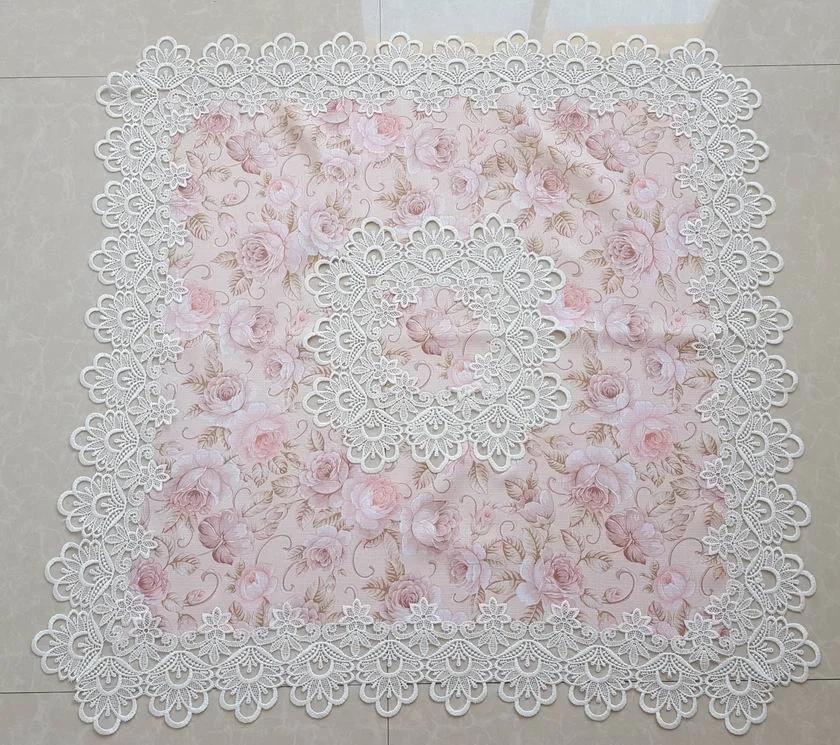 cross stitch embroidered table cloth