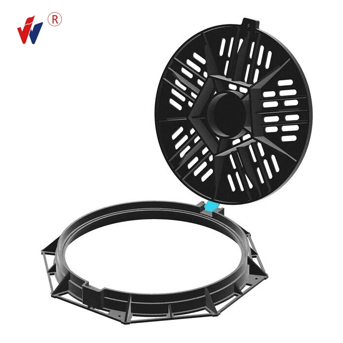 B125 Square Manhole Cover and Grate hinge manhole cover ductile cast iron manhole cover