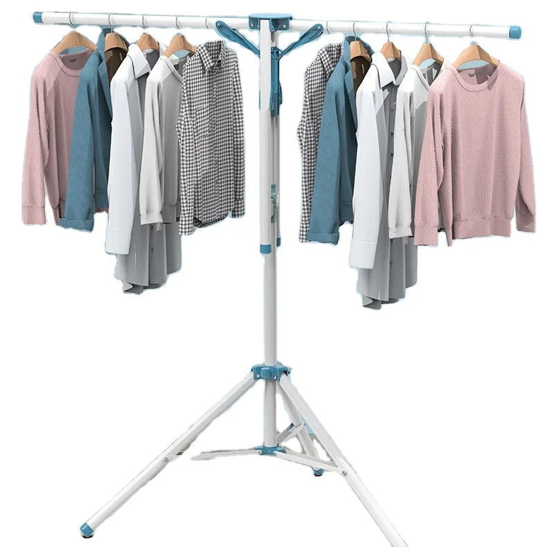 Wholesale Multifunctional Convenient Y-Shaped Metal Clothes Drying Adjustable Clothing Dryer Rack Folding Laundry Hanger