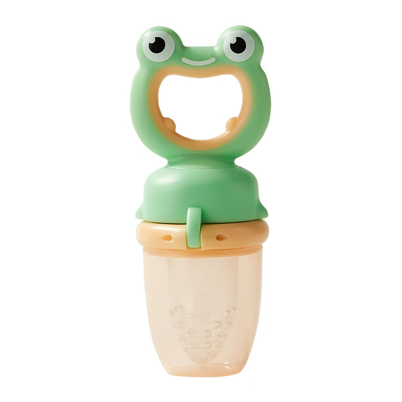Funny Frog Animal Baby Toy Food Grade Silicone Teether Baby Fruit Feeder Pacifier For Baby