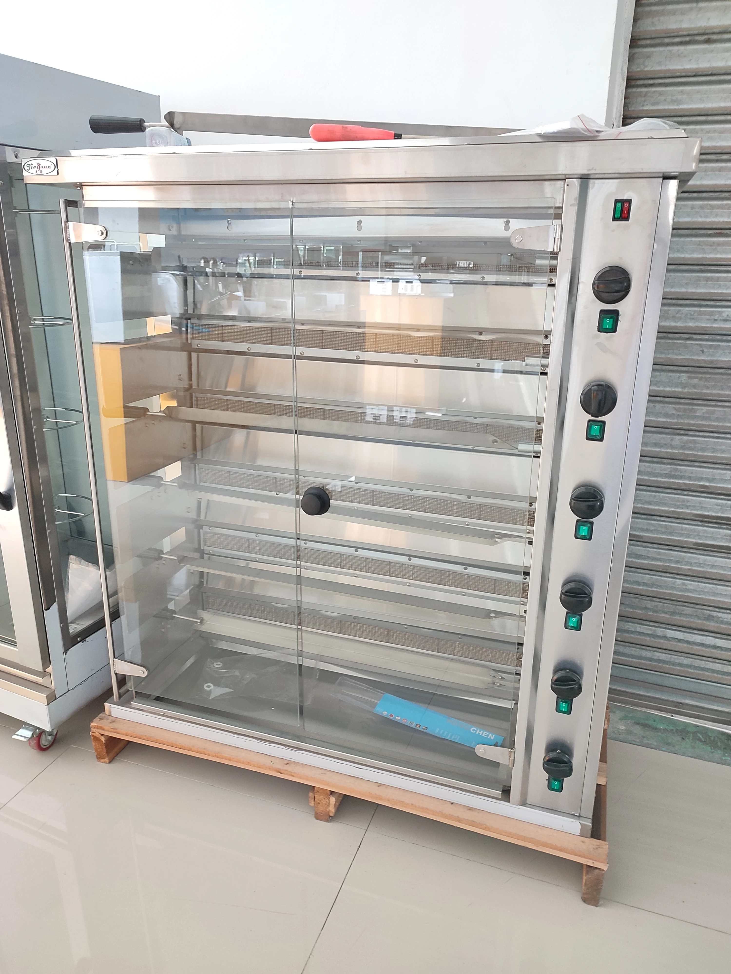 7 Layer Commercial 7 Burner Gas Chicken Rotisseries Rotating Grill With Gas Rotisserie Oven For Roast Chicken & Duck