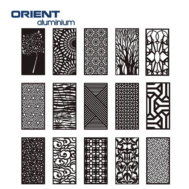 Modern outdoor laser cut metal panel corten steel decorative garden fence screen panels metal art decor garden