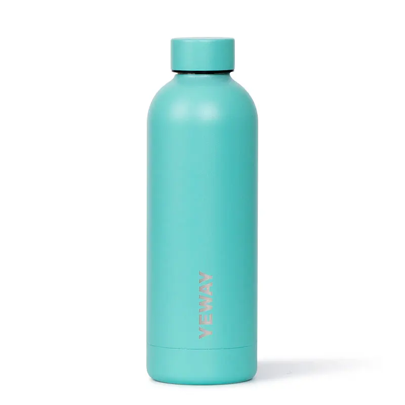Yeway Wasserflasche Botellas De Agua Double Walled Basketball Football Fitness Sports Narrow Small Mouth Water Bottle Steel