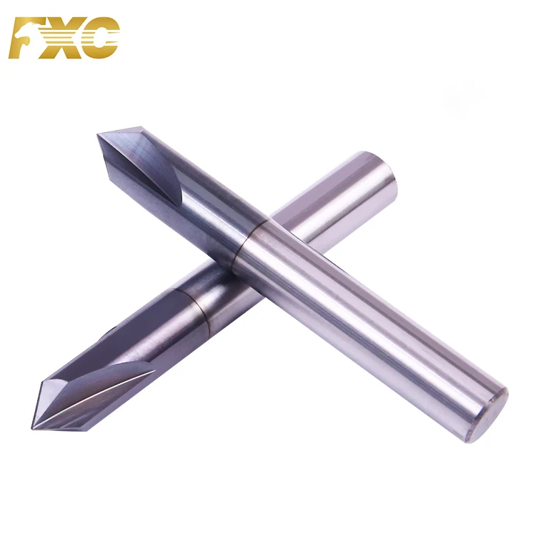 Chamfer Drill Bit 3 Flute Carbide Chamfer Cutter For Steel Metal