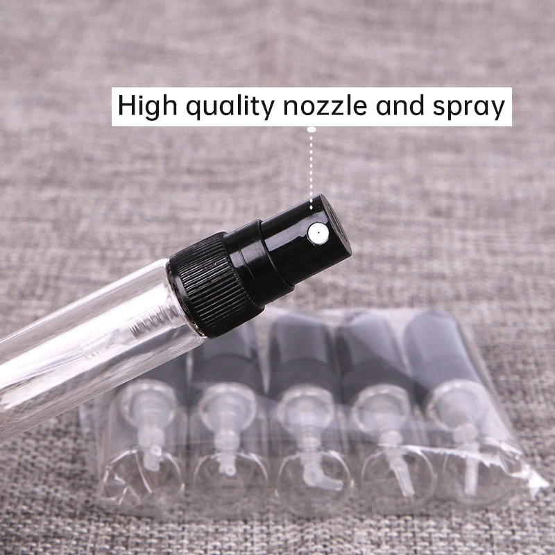 Cheap High Quality 2ml 3ml 5ml 10ml Small Perfume Atomizer Vials Sample Glass Bottle With Plastic Spray Pump Mini Tester Bottles