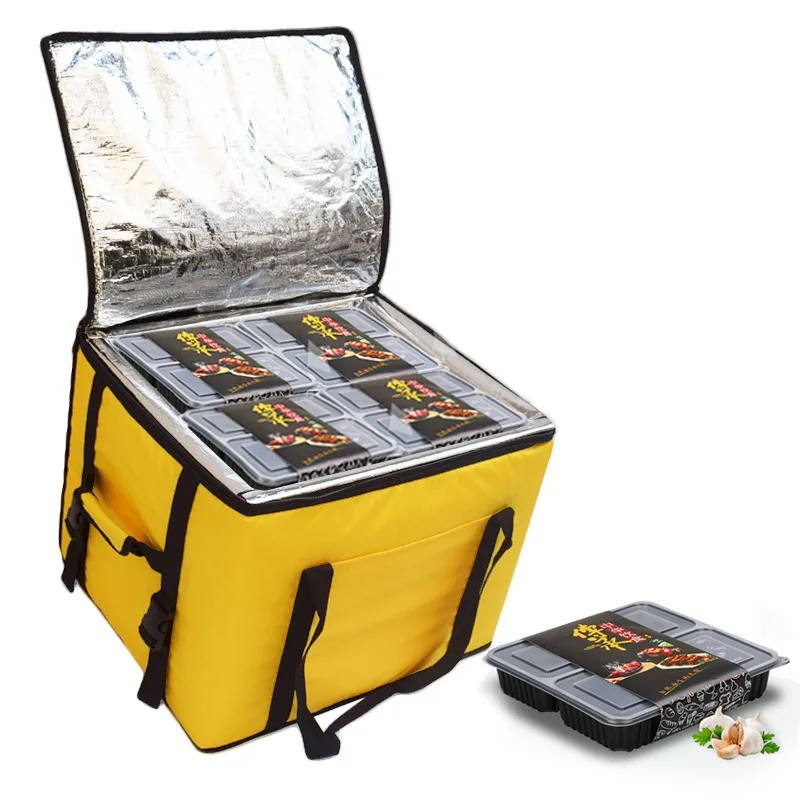 Дорожная изолированная сумка для пикника с логотипом на заказ, сумка из алюминиевой фольги для еды, сумка для ланча, вместительная сумка для доставки