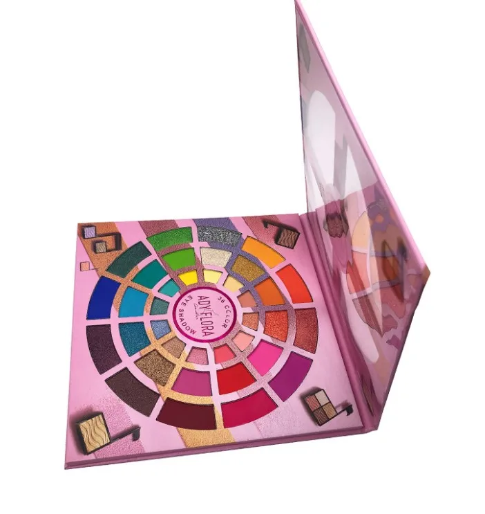 Private Label Stage Shows Makeup Vegan Eye Shadow palette with Eyeshadow Brush Set and Beautiful Packaging