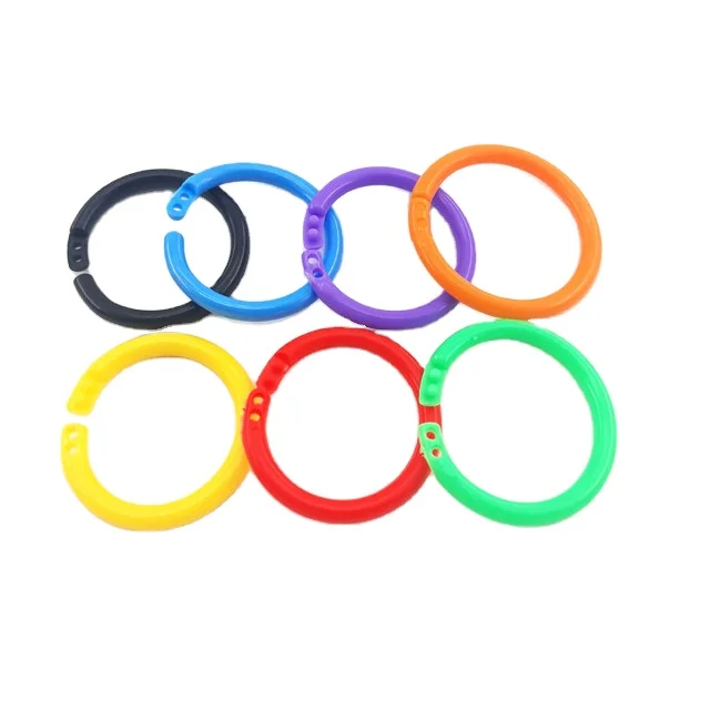 
The manufacturer supplies colored plastic books, learning tools, card binding rings and binder rings 
