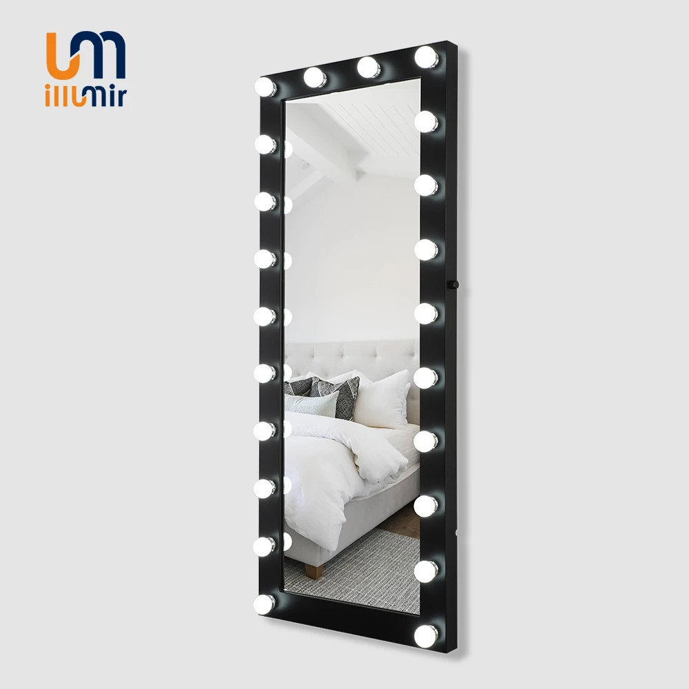 ILLUMIR Hair Salon Styling Mirror Barber Shop Saloon Mirrors With Led Light For Station Furniture