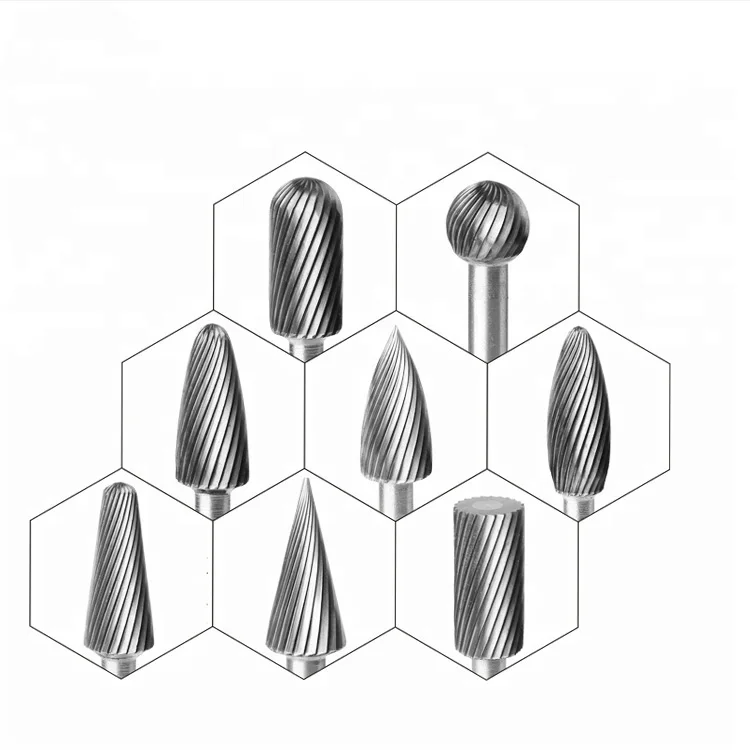 
Non-standard sizes Tungsten Carbide Rotary Burr are available to produce as required sizes and drawing. 