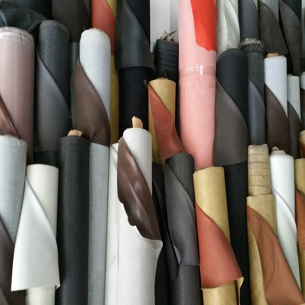 China Professional Manufacturer pu leather pvc leather stocklot